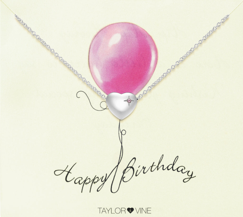 Taylor and Vine Silver Heart Pendant Bracelet Engraved Happy 21st Birthday 9