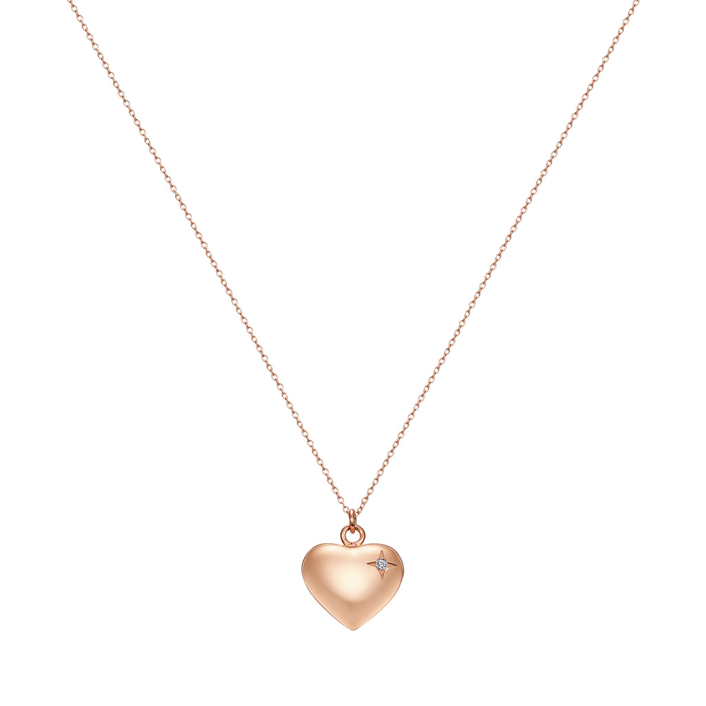 Taylor and Vine Rose Gold Heart Pendant Necklace Engraved Happy 18th Birthday 17
