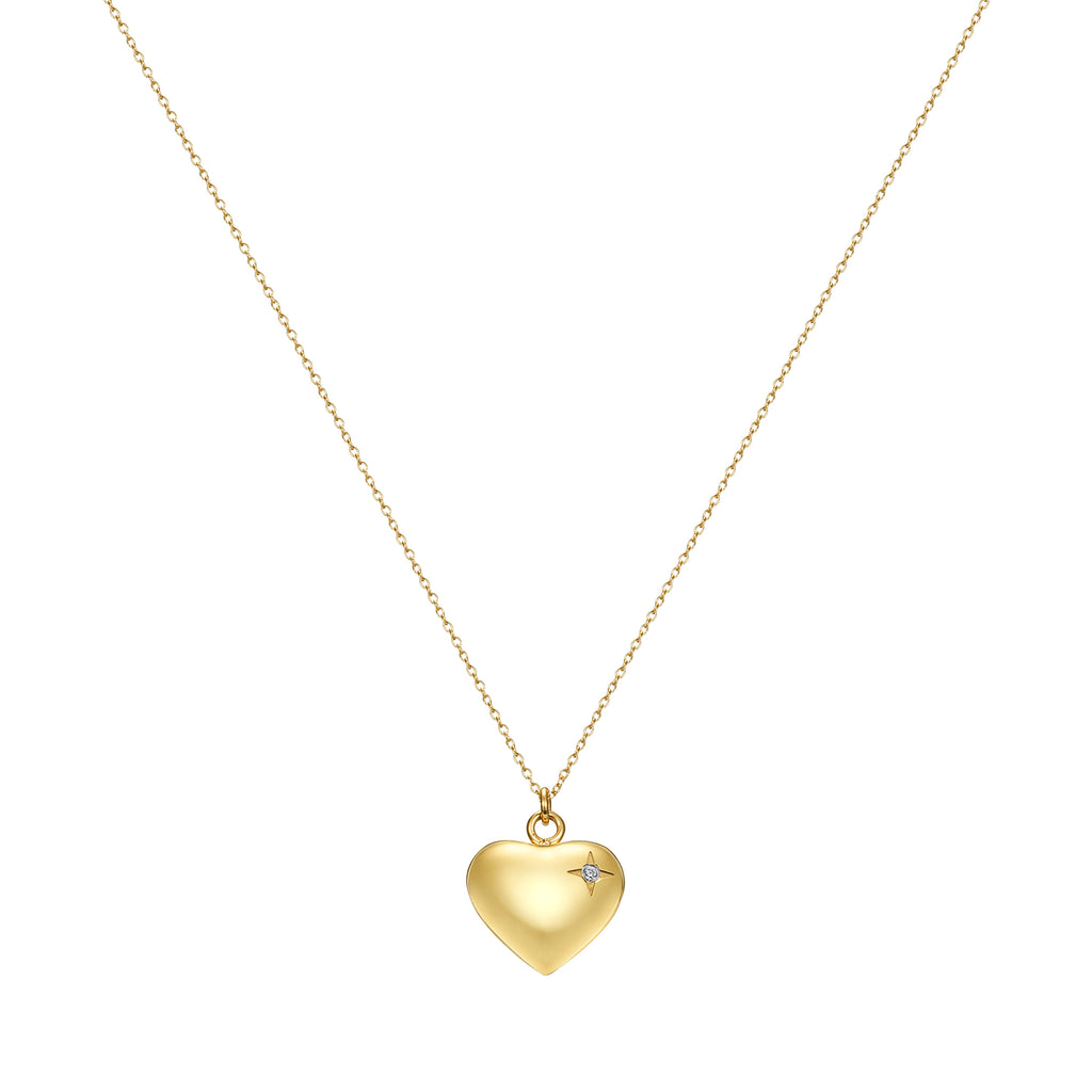 Taylor and Vine Gold Heart Pendant Necklace Engraved Happy 13th Birthday 17