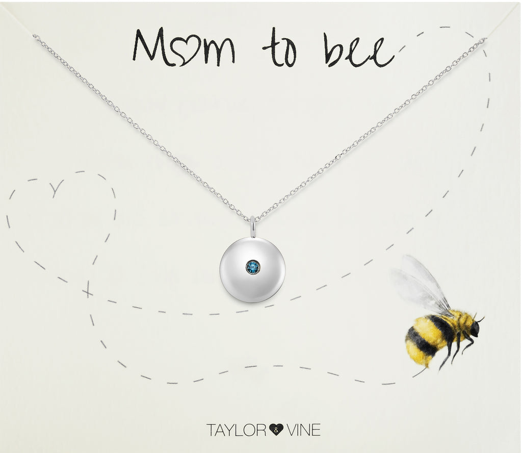 Taylor and Vine Mum to Be Pregnancy Silver Necklace Engraved with the Seed of Life 17