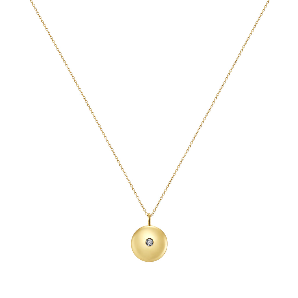Taylor and Vine Mum to Be Pregnancy Gold Necklace Engraved with the Seed of Life 1